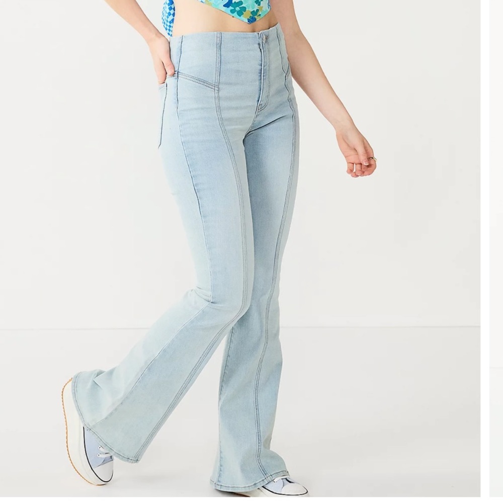 SO pull on stretch flares denim jeans. Make Offer. Bundle and Make Offer.